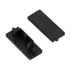 2m TL2F LED profile (anodized, black), 24mm x 9mm, set with cover 2m TL2F LED profile (anodized, black), 24mm x 9mm, set with cover