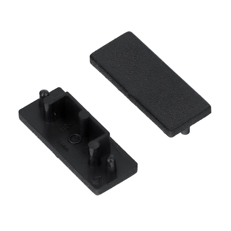 Diffuser Marc 1m TL2F LED profile (anodized, black), 24mm x 9mm, set with black cover ...