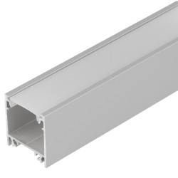2m TL2 LED profile (anodized, silver), 23mm x 25mm, set with cover