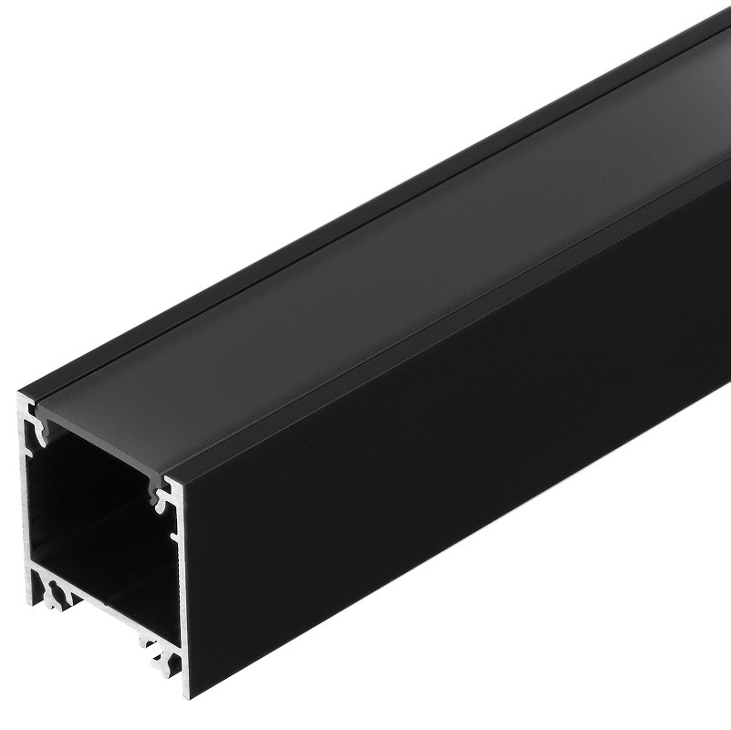 2m TL2 LED profile (anodized, black), 23mm x 25mm, set with cover 2m TL2 LED profile (anodized, black), 23mm x 25mm, set with cover