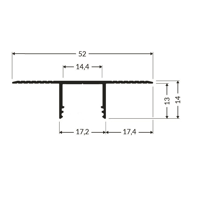 LED profile PLANE14 IN BC3 raw alu. LED profile PLANE14 IN BC3 raw alu.