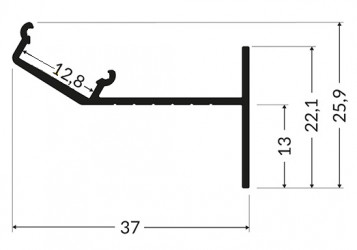 LED profile GLOW12 UP A1C raw alu. LED profile GLOW12 UP A1C raw alu.