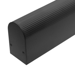 1m LED profile U2 (black, painted) 37mm x 60mm, suspended kit