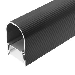 2m LED profile U2 (black, painted) 37mm x 60mm, suspended kit 2m LED profile U2 (black, painted) 37mm x 60mm, suspended kit