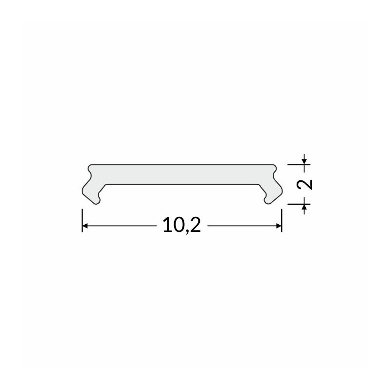 Sample of diffuser / cover for LED profile T1, T2, DWT1, MT2 Sample of diffuser / cover for LED profile T1, T2, DWT1, MT2