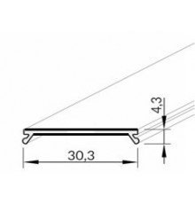 Sample of diffuser / cover for LED profile C3, C3L, TXL1, TXL2, TCW2 Sample of diffuser / cover for LED profile C3, C3L, TXL1, TXL2, TCW2