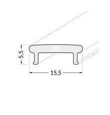 Sample of  diffuser / cover for TL5 & T5 floor LED profile Sample of  diffuser / cover for TL5 & T5 floor LED profile