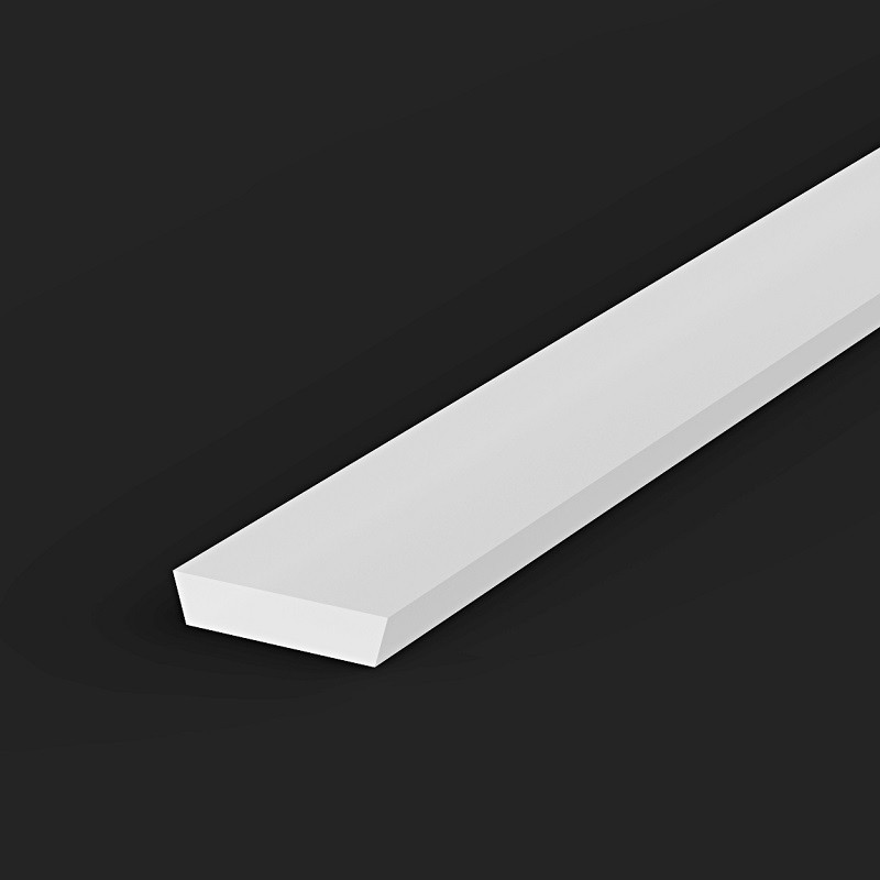 Sample of opal transparent diffuser for ground floor LED profile E5 Sample of opal transparent diffuser for ground floor LED profile E5