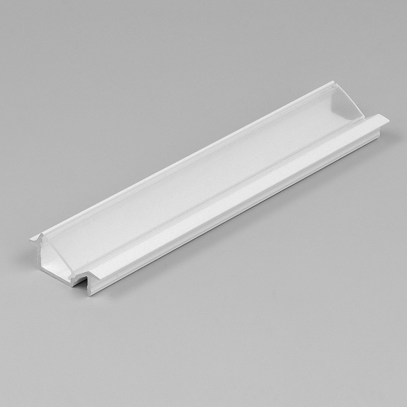 2m recessed T1MD LED profile (painted, white), set with cover 2m recessed T1MD LED profile (painted, white), set with cover