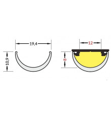 3m flexible LED ARCH1 aluminium profile for arches, with opal cover 3m flexible LED ARCH1 aluminium profile for arches, with opal cover