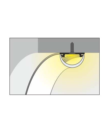 3m flexible LED ARCH1 aluminium profile for arches, with opal cover 3m flexible LED ARCH1 aluminium profile for arches, with opal cover