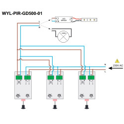 Mini Recessed PIR Movement Sensor Switch, 500W, 220-240VAC Mini Recessed PIR Movement Sensor Switch, 500W, 220-240VAC