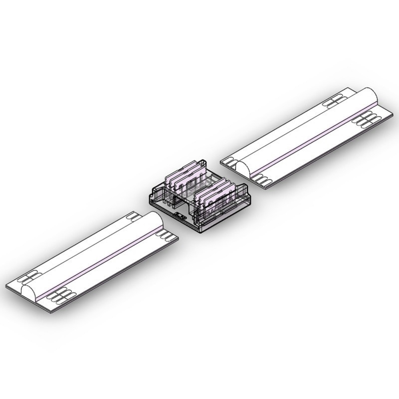 6 Pin Tape to Tape Connector for IP20 RGB+CCT (WRGBW) 12mm COB Strip, no soldering 6 Pin Tape to Tape Connector for IP20 RGB+CCT (WRGBW) 12mm COB Strip, no soldering
