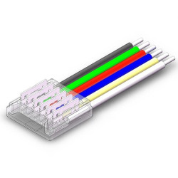 6 Pin Tape to Power Connector for 12mm IP20 RGB+CCT (WRGBW) COB Strip, no soldering 6 Pin Tape to Power Connector for 12mm IP20 RGB+CCT (WRGBW) COB Strip, no soldering