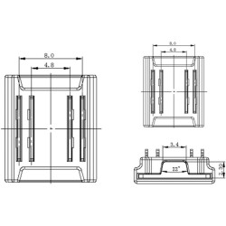 4 Pin Tape to Tape Connector for IP20 RGB 10mm COB Strip, no soldering 4 Pin Tape to Tape Connector for IP20 RGB 10mm COB Strip, no soldering