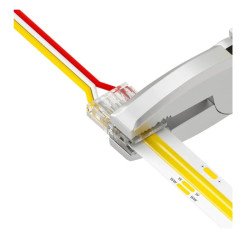 3 Pin Tape to Power Connector for 10mm IP20 CCT Tunable COB Strip, no soldering 3 Pin Tape to Power Connector for 10mm IP20 CCT Tunable COB Strip, no soldering