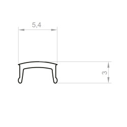 2m extra diffuser for LED profile ME2, ME3 2m extra diffuser for LED profile ME2, ME3