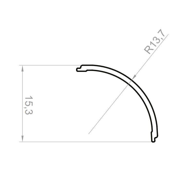 1m A3 Corner LED Profile Extra Milky Diffuser 1m A3 Corner LED Profile Extra Milky Diffuser