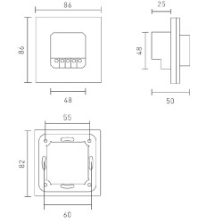 Wall mounted E610P-CT 0-10V CCT Tunable White LED Dimmer Wall mounted E610P-CT 0-10V CCT Tunable White LED Dimmer