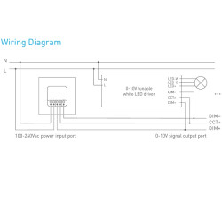 Wall mounted E610P-CT 0-10V CCT Tunable White LED Dimmer Wall mounted E610P-CT 0-10V CCT Tunable White LED Dimmer
