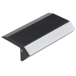 1m UP-Step LED profile painted black, set with opal cover 1m UP-Step LED profile painted black, set with opal cover
