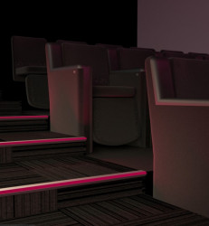 1m UP-Step LED profile (anodized, black), set with opal cover 1m UP-Step LED profile (anodized, black), set with opal cover