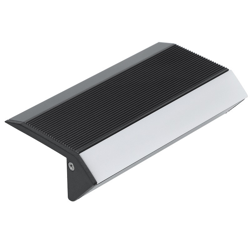 2m UP-Step LED profile (anodized, black), set with opal cover 2m UP-Step LED profile (anodized, black), set with opal cover