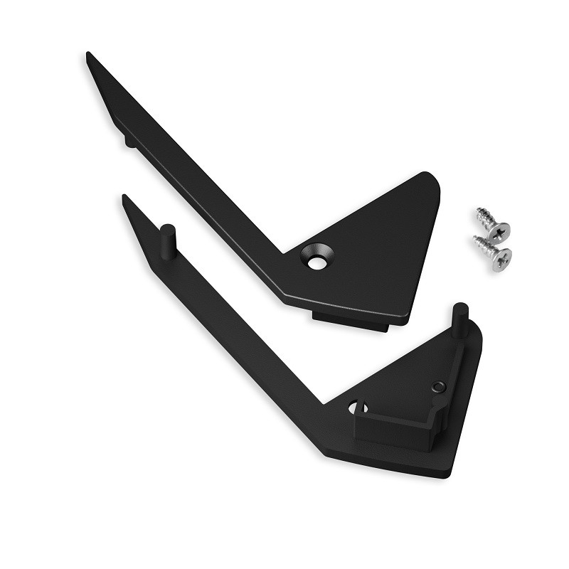 2m UP-Step LED profile painted black, set with opal cover 2m UP-Step LED profile painted black, set with opal cover