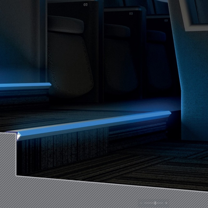 3m UP-Step LED profile (anodized, black), set with opal cover 3m UP-Step LED profile (anodized, black), set with opal cover