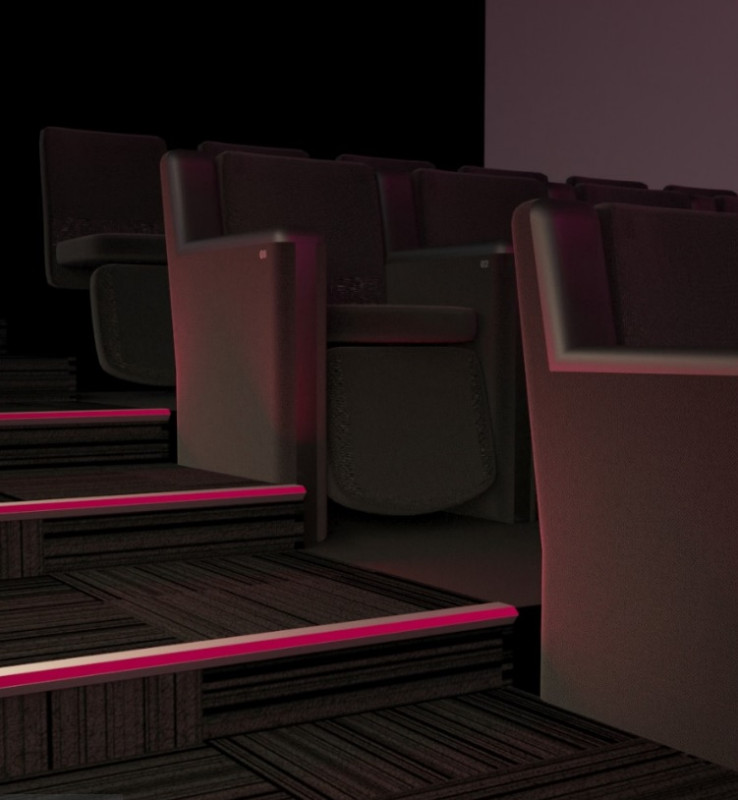 3m UP-Step LED profile (anodized, black), set with opal cover 3m UP-Step LED profile (anodized, black), set with opal cover