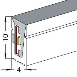 24VDC 2700K 12W/m Side View Neon Light 4x10mm, 5m (60W) 24VDC 2700K 12W/m Side View Neon Light 4x10mm, 5m (60W)