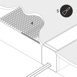 2m Plaster-in LED profile C3T for ceiling and drywall, opal cover 2m Plaster-in LED profile C3T for ceiling and drywall, opal cover