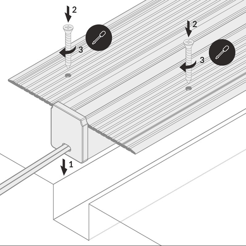 3m Plaster-in LED profile C3T for ceiling and drywall, opal cover 3m Plaster-in LED profile C3T for ceiling and drywall, opal cover