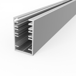 1m glass 8mm LED profile G2, anodized silver