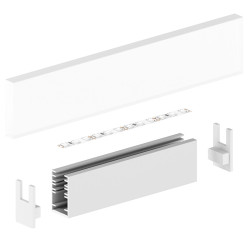 1m glass 8mm LED profile G2, painted black 1m glass 8mm LED profile G2, painted black