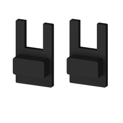 1m glass 8mm LED profile G2, painted black 1m glass 8mm LED profile G2, painted black