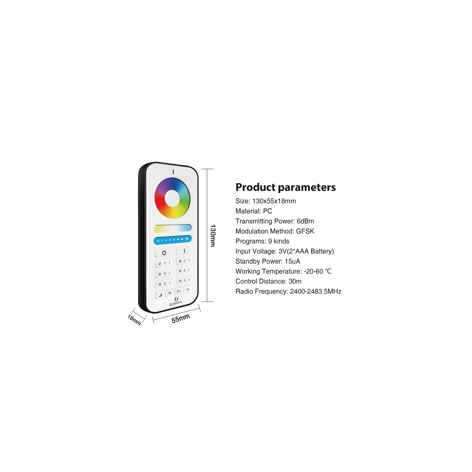 Rem Rgb Six zones RGB+CCT (RGBWW) LED Remote Controller, REM-D - LED Light ...