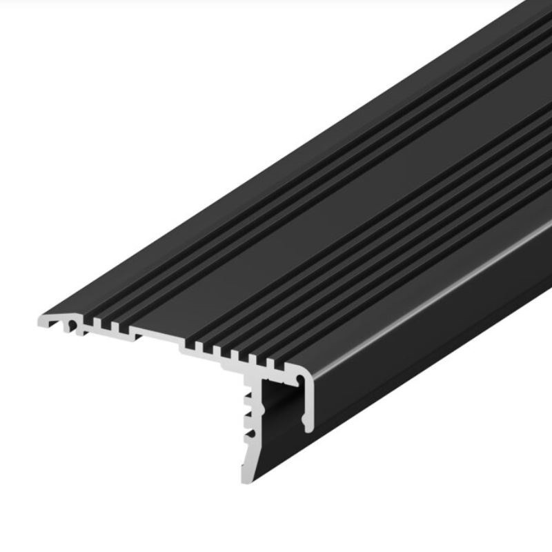 1m DOWN-STEP LED profile, black painted, with diffuser 1m DOWN-STEP LED profile, black painted, with diffuser