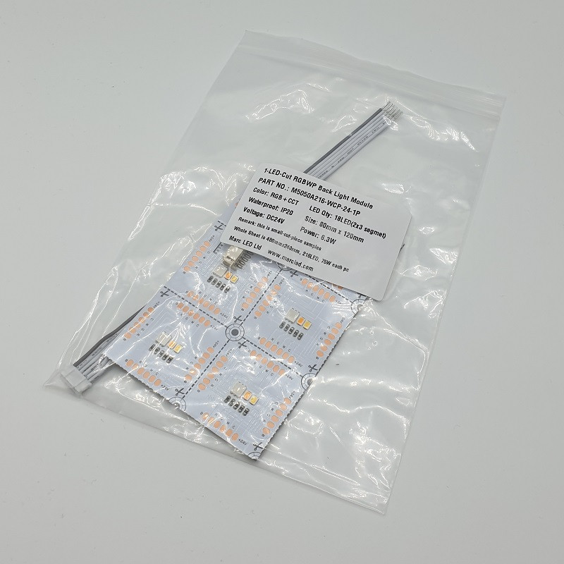 Sample of 24Vdc 75W RGB-CCT (RGBWW) LED Flexible Back Light Module / Sheet SMD5050 Sample of 24Vdc 75W RGB-CCT (RGBWW) LED Flexible Back Light Module / Sheet SMD5050