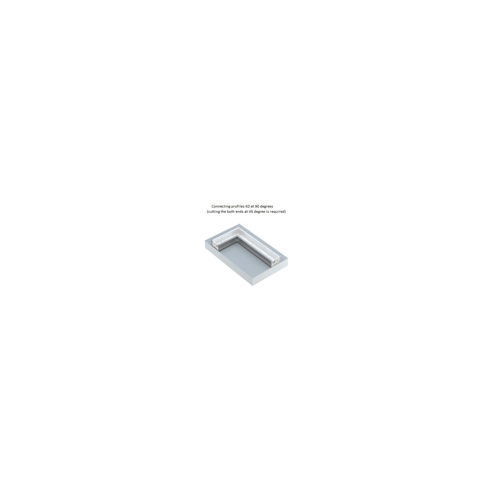 K0 mini LED aluminium profile 2m, anodized, black with diffuser - K0 ...