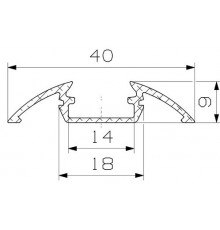 P4 LED profile 1m / 1000mm surface extrusion, anodized aluminium, black, plus diffuser P4 LED profile 1m / 1000mm surface extrusion, anodized aluminium, black, plus diffuser
