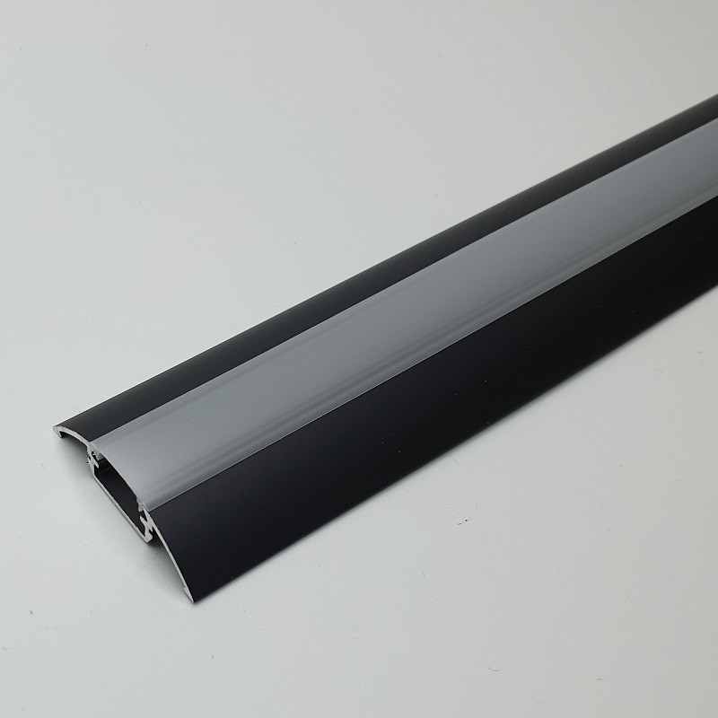 P4 surface LED profile 2m, anthracite, anodized aluminium, diffuser P4 surface LED profile 2m, anthracite, anodized aluminium, diffuser
