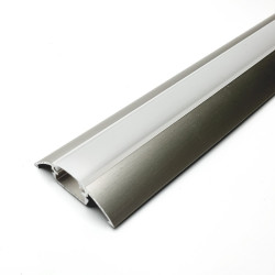 P4 LED ALU profile 2.5m, brushed silver, surface extrusion, diffuser