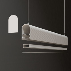 1m LED profile U2 (anodized, gold) 37mm x 60mm, suspended kit 1m LED profile U2 (anodized, gold) 37mm x 60mm, suspended kit