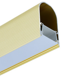 1m LED profile U2 (anodized, gold) 37mm x 60mm, suspended kit 1m LED profile U2 (anodized, gold) 37mm x 60mm, suspended kit