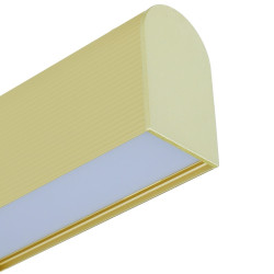 2m LED profile U2 (anodized, gold) 37mm x 60mm, suspended kit