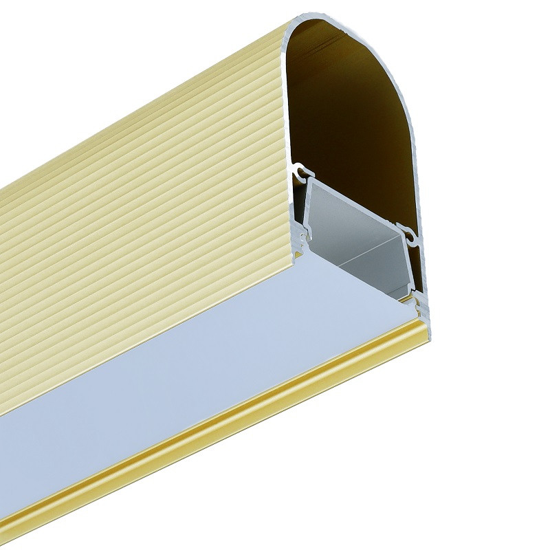 2m LED profile U2 (anodized, gold) 37mm x 60mm, suspended kit 2m LED profile U2 (anodized, gold) 37mm x 60mm, suspended kit