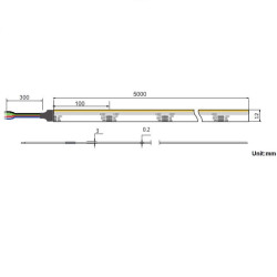 24VDC side view COB LED tape, RGB Digital WS2811 IC SPI Signal 10pixel/m, 15W/m, IP20, 5m (75W), Pro series 24VDC side view COB LED tape, RGB Digital WS2811 IC SPI Signal 10pixel/m, 15W/m, IP20, 5m (75W), Pro series