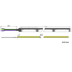 24VDC side view COB LED strip RGB, 12W/m, IP20, 5m (60W), Pro series 24VDC side view COB LED strip RGB, 12W/m, IP20, 5m (60W), Pro series