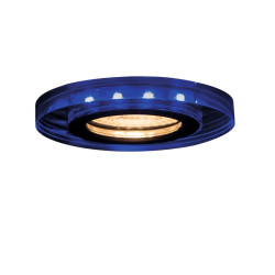 With blue decorative LEDs, GU10 ceiling-mounted glass spotlight fitting With blue decorative LEDs, GU10 ceiling-mounted glass spotlight fitting